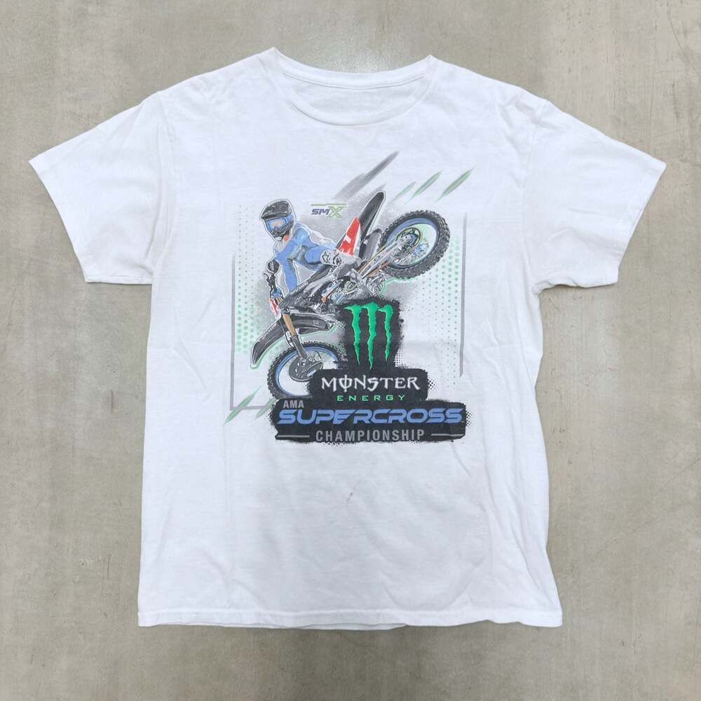 2024 Monster Energy AMA Supercross Championship Schedule White Graphic T-Shirt
